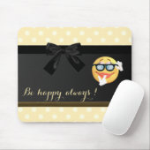 Adorable Emoji Face, Polka Docks Mousepad (Mit Mouse)