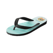 Adorable Emoji Face-Sei immer glücklich Kinderbadesandalen (Schrägansicht)