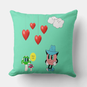 "Adorable Emoji & Mushroom Cartoon Kissen" Kissen