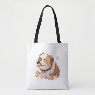 Adorable English Bulldog Classic T - Shirt (4) Tasche