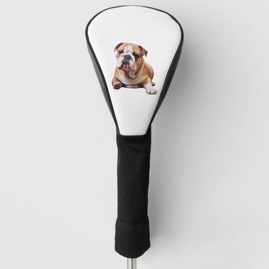 Adorable English Bulldog Puppy - Endearing Por Por Golf Headcover (Vorderseite)