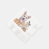 Adorable Erntedank Corgi Serviette (Ecke)