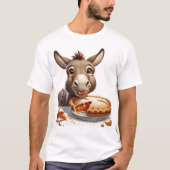 Adorable Erntedank Donkey mit Kuchen T-Shirt (Vorderseite)