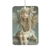 Adorable Fairy Figurine Hübsch Flügel Grüne Frösch Autolufterfrischer (Vorderseite)