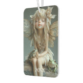 Adorable Fairy Figurine Hübsch Flügel Grüne Frösch Autolufterfrischer (Links)