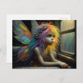 Adorable Fairy gelangweilt auf einem Zug Postkarte (Vorne/Hinten)