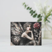 Adorable Fairy gelangweilt auf einem Zweig Postkarte (Stehend Vorderseite)