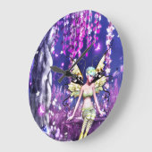 Adorable Fairy Große Wanduhr (Winkel)