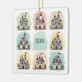 Adorable Fairy Tale Burg Doodles Keramikornament (Links)