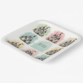 Adorable Fairy Tale Burg Doodles Pappteller (Gewinkelt)