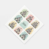 Adorable Fairy Tale Burg Doodles Serviette (Ecke)