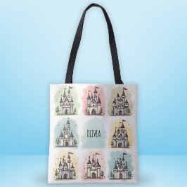 Adorable Fairy Tale Burg Doodles Tasche