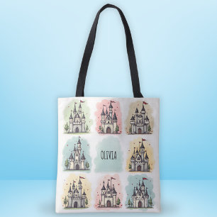 Adorable Fairy Tale Burg Doodles Tasche
