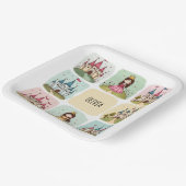 Adorable Fairy Tale Burg & Princess Doodles Pappteller (Gewinkelt)