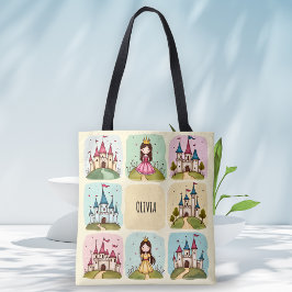 Adorable Fairy Tale Burg & Princess Doodles Tasche