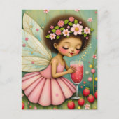Adorable Fairy With a Sparkling Drink Postkarte (Vorderseite)
