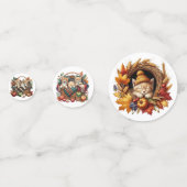 ADORABLE FALL AUTUMN THEMED KITTEN & KATZEN KONFETTI (Vorderseiten)