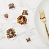 ADORABLE FALL AUTUMN THEMED KITTEN & KATZEN KONFETTI (Gruppe)