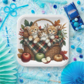 ADORABLE FALL AUTUMN THEMED KITTEN & KATZEN PAPPTELLER (Party)