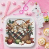 ADORABLE FALL AUTUMN THEMED KITTEN & KATZEN PAPPTELLER (Party)