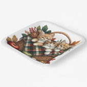 ADORABLE FALL AUTUMN THEMED KITTEN & KATZEN PAPPTELLER (Gewinkelt)