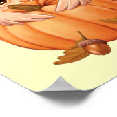 Adorable Fall Baby Owl Poster (Ecke)