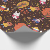 Adorable Fall Forest Crites Geschenkpapier (Ecke)