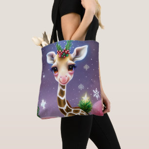 Adorable Fantasy Baby Giraffe mit Holly Tasche