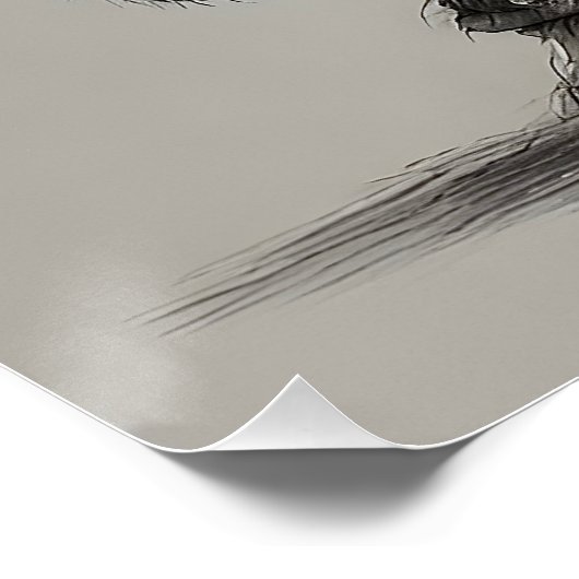 Adorable Fantasy Creature mit Jacket und Hut Poster (Ecke)