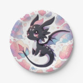 Adorable Fantasy Dragon Baby Dusche Pappteller (Vorderseite)