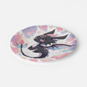 Adorable Fantasy Dragon Baby Dusche Pappteller (Schrägansicht)