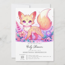 Adorable Fantasy Fox Babydusche