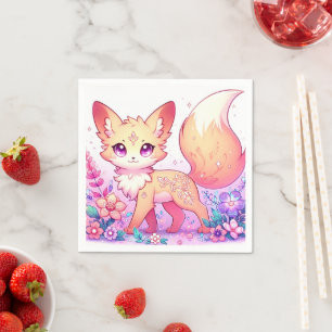 Adorable Fantasy Fox Babydusche Serviette