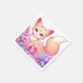 Adorable Fantasy Fox Babydusche Serviette (Ecke)