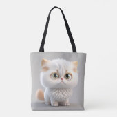 ADORABLE FANTASY WHITE CAT MIT BUFF OHREN GROSSEN  TASCHE (Rückseite)