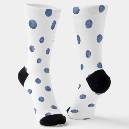 Adorable Farben nahtlos polka dot l Navy l White Socken (Gewinkelt)