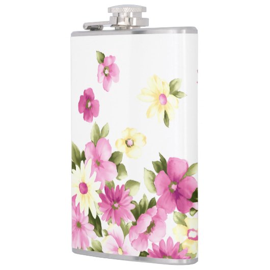 Adorable farbenfrohe Girly Blooming Blume Flachmann (Links)