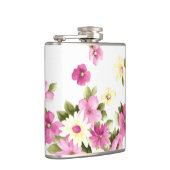 Adorable farbenfrohe Girly Blooming Blume Flachmann (Rechts)