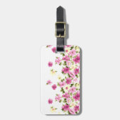 Adorable farbenfrohe Girly Blooming Blume Gepäckanhänger (Vorderseite vertikal)