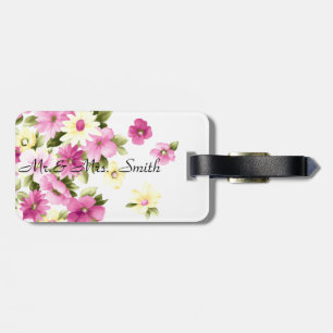 Adorable farbenfrohe Girly Blooming Blume Gepäckanhänger