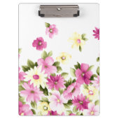 Adorable farbenfrohe Girly Blooming Blume Klemmbrett (Vorderseite)