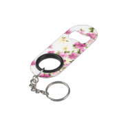 Adorable farbenfrohe Girly Blooming Blume Mini Flaschenöffner (Rückseite Schrägansicht)