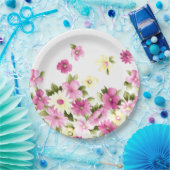 Adorable farbenfrohe Girly Blooming Blume Pappteller (Party)