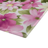 Adorable farbenfrohe Girly Blooming Blume Schneidebrett (Ecke)