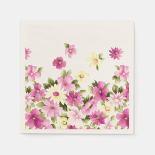 Adorable farbenfrohe Girly Blooming Blume Serviette