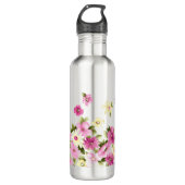 Adorable farbenfrohe Girly Blooming Blume Trinkflasche (Vorderseite)