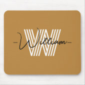 Adorable farbenfrohe natürliche braun Initial und  Mousepad (Vorne)