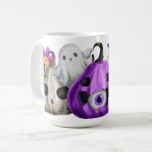 ADORABLE FARBFÄLTIGE HALLOWEEN PUMPKINS GHOSTS KAFFEETASSE (Vorderseite Links)