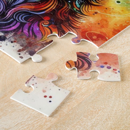 Adorable farbige Wasserfarbe Ziege Jigsaw Puzzle (Seite)