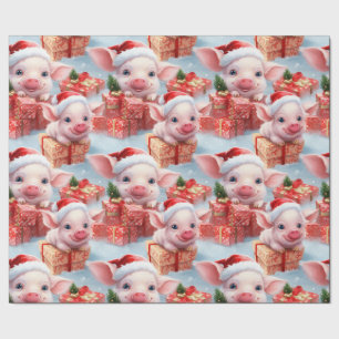 Adorable Farm Piggy Weihnachten Geschenkpapier